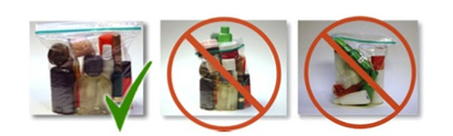 Transport of liquids in hand luggage